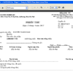 Phiếu thu tiền mặt: